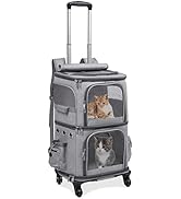 Amazon.co.jp: HOVONO 猫 2 匹 キャリー キャスター付き 小型 犬